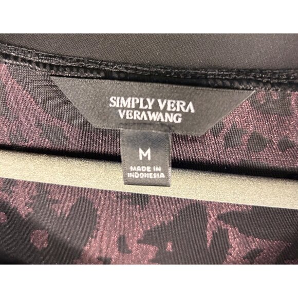 Simply Vera Wang Velvet Burnout M Top Sheer Whimsigoth Fairy Grunge - Picture 4 of 9